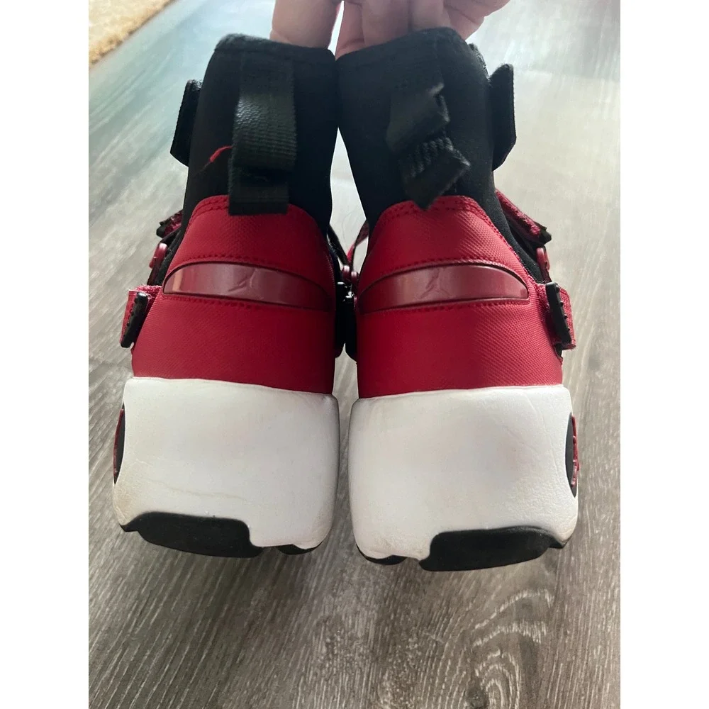 Air Jordan Trunner LX High Sneakers Mens 10 Red Black Zip BV1272-600